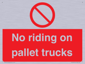 No riding on pallet trucks